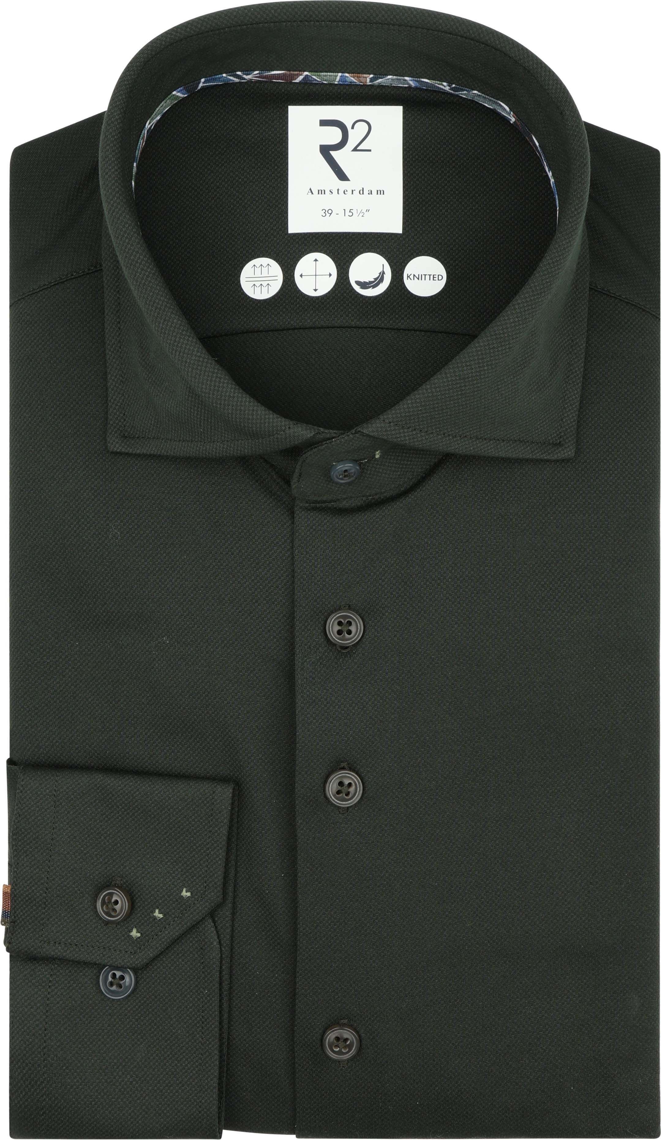 R2 Chemise Dobby Travel Vert foncé 134.WSP.010-070 commander en ligne | Suitable