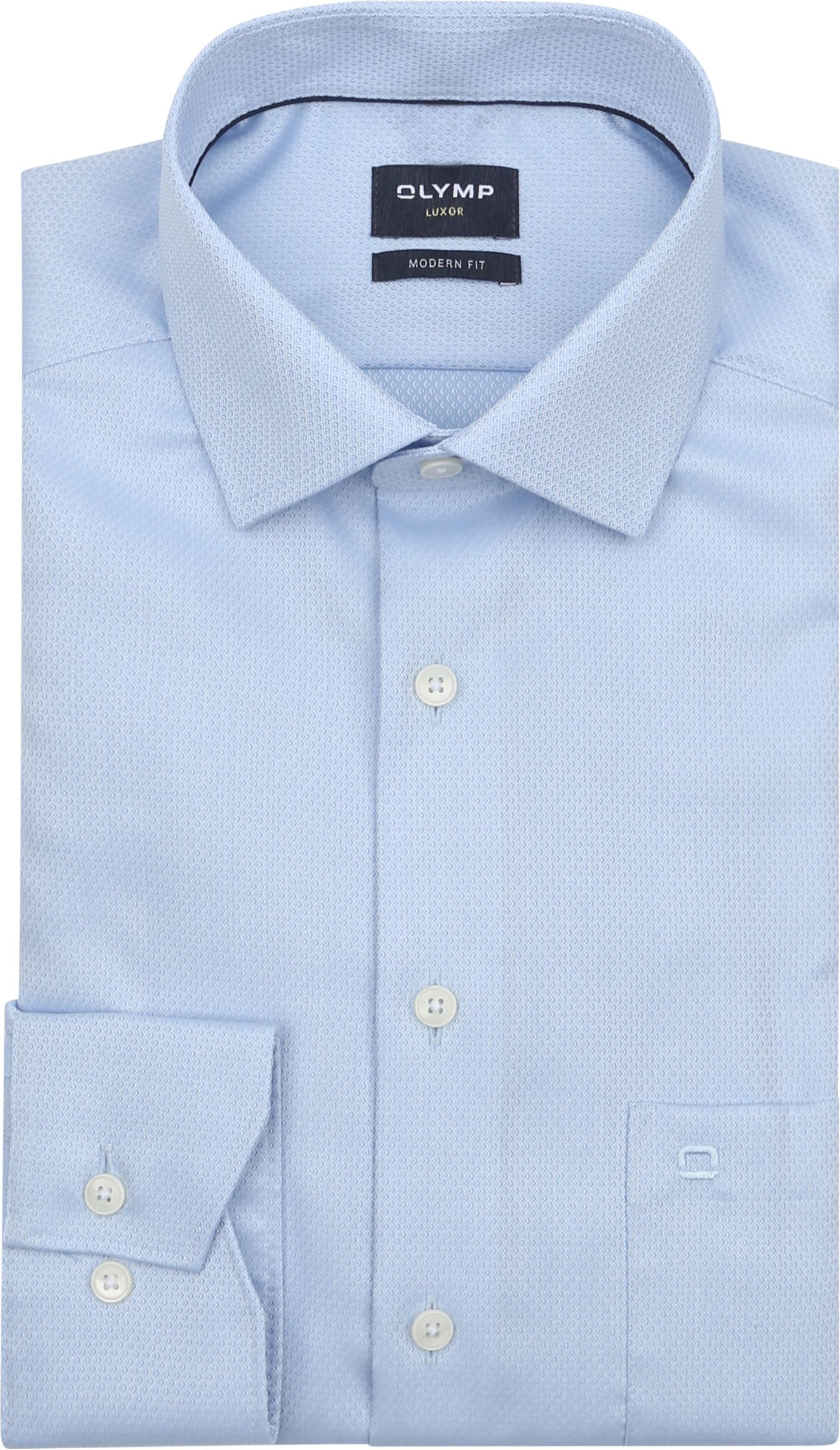 Olymp Luxor Shirt Diamond Structure Light Blue order online | 135674-11 | Suitable Liechtenstein