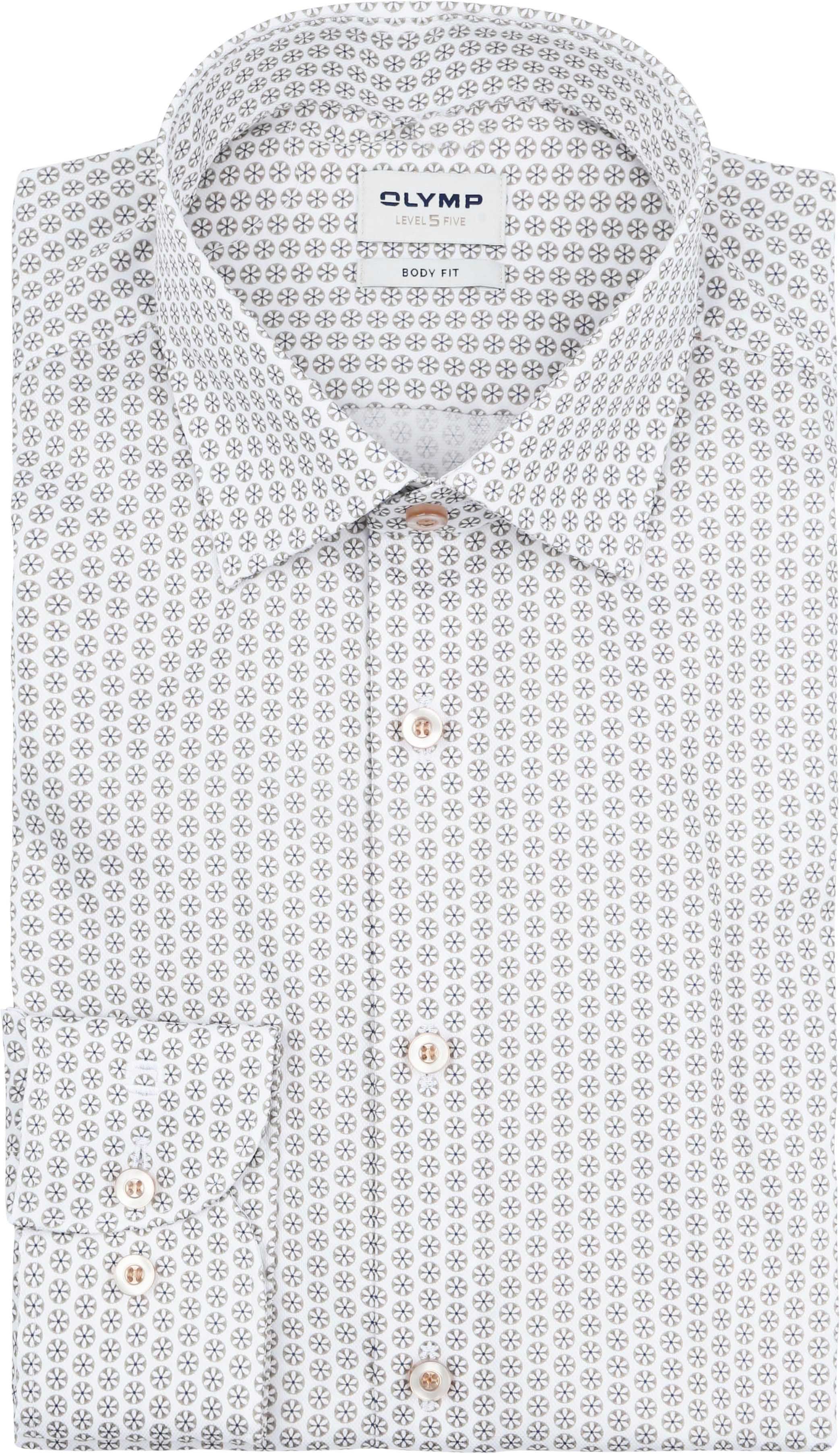 Olymp Level 5 Shirt Print Beige order online | 201814-27 | Suitable Portugal