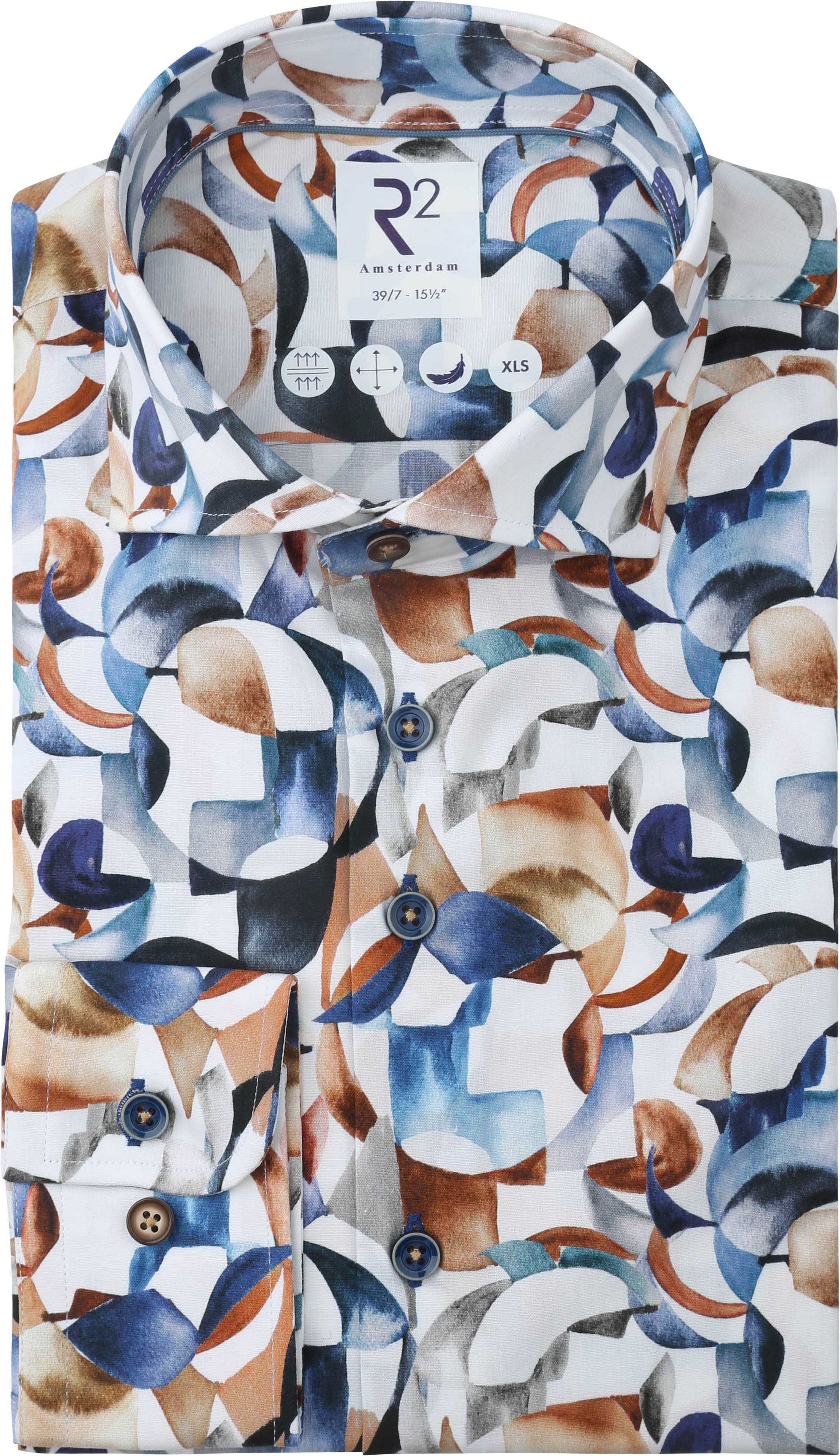 R2 Shirt Extra Long Sleeves Print Multicolor order online | 128.WSP.XLS.057-014 | Suitable Liechtenstein
