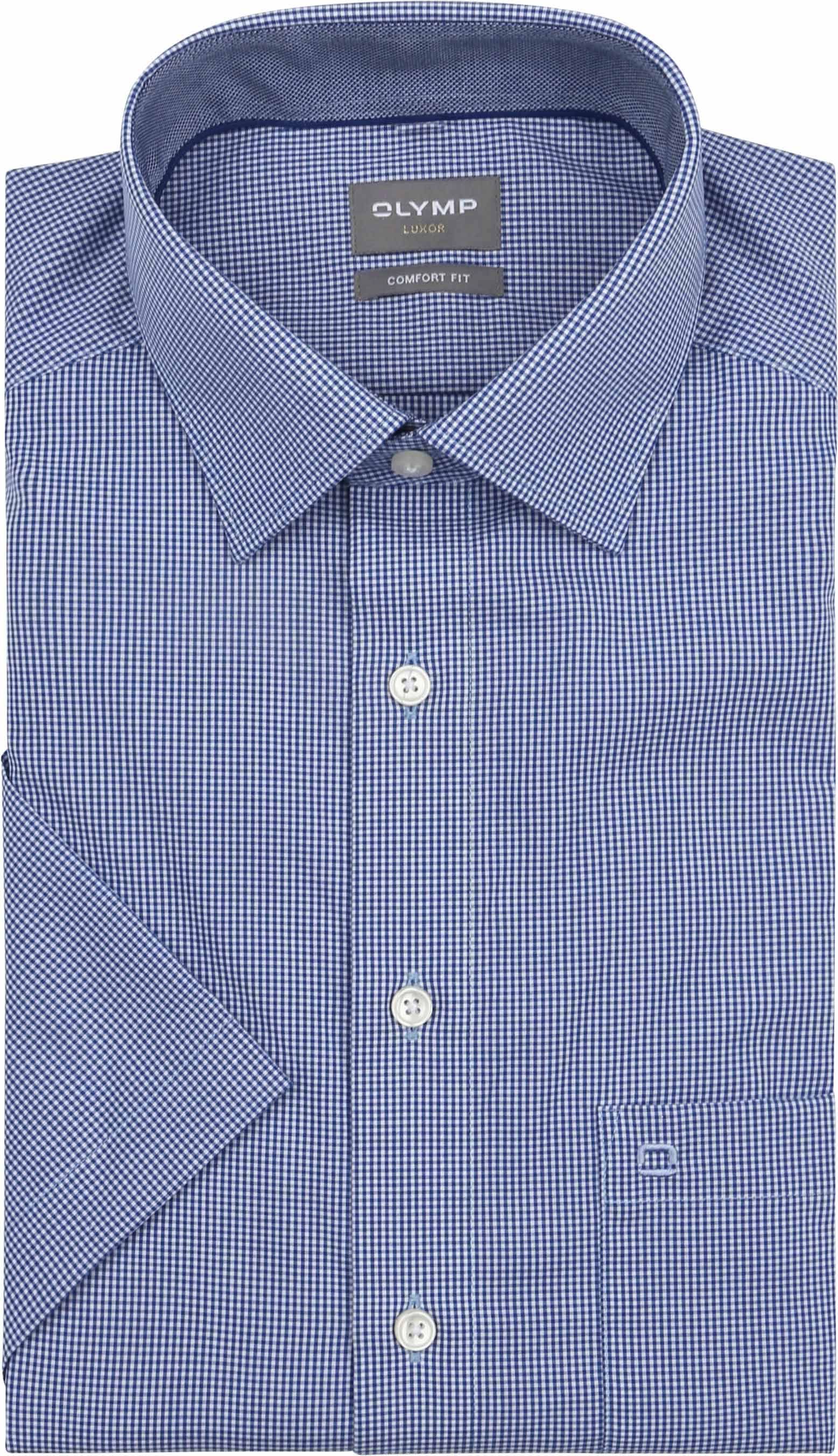 OLYMP Chemise Luxor Manches Courtes Carreaux Bleu Royal 319012-19 commander en ligne | Suitable