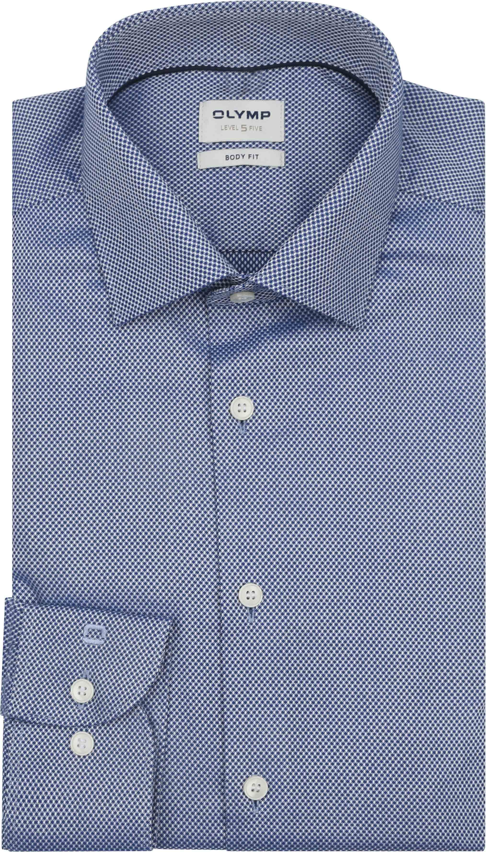 OLYMP Level 5 Dobby Skjorta Kunglig 209574-19