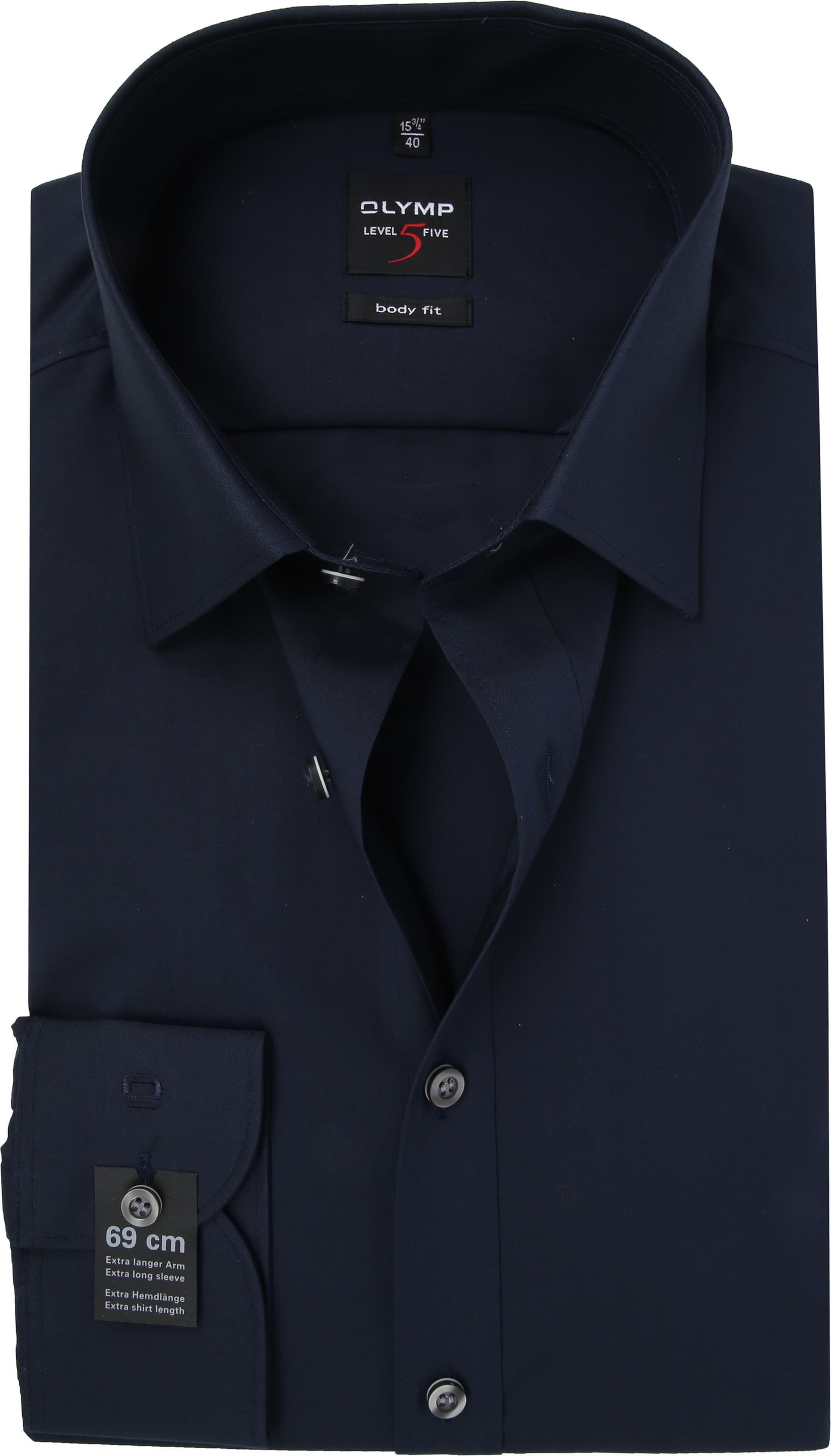OLYMP Level Five Overhemd Extra Lange Mouwen Body-Fit Navy 609069-18 kopen | Suitable