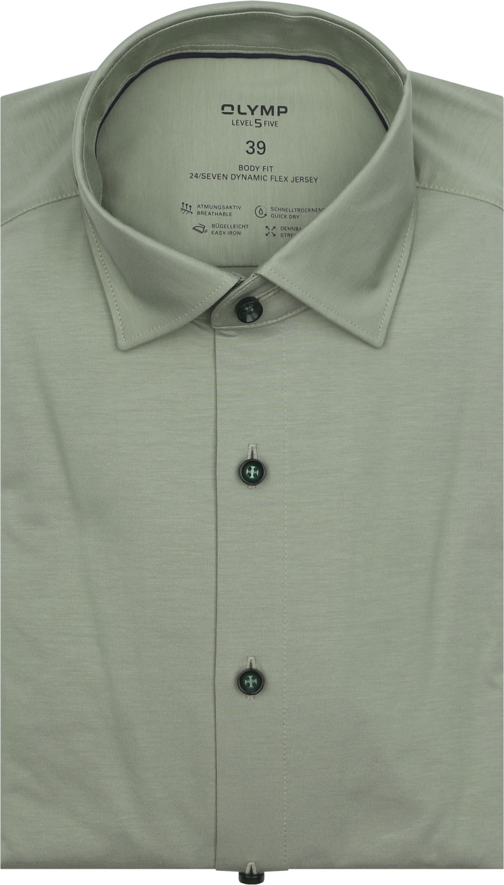 OLYMP Skjorte Level 5 24/Seven Grønn 200864-46