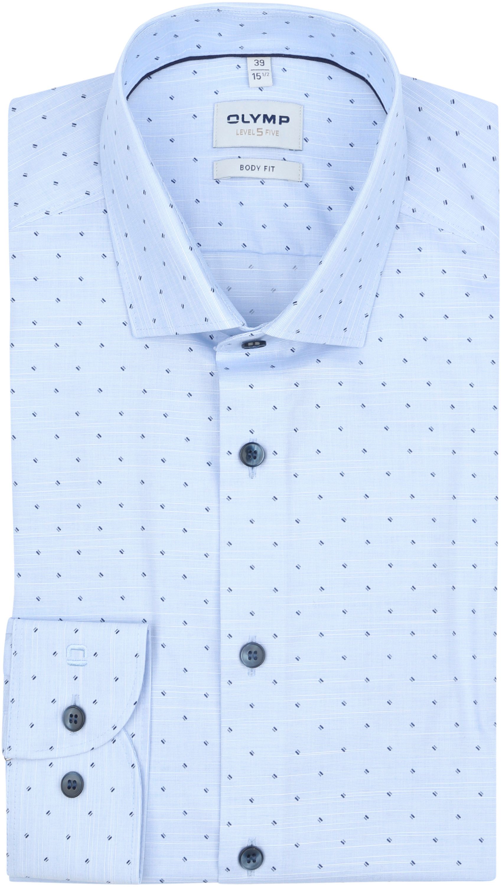 OLYMP Level 5 Shirt Mönster ljusblå 212834-11
