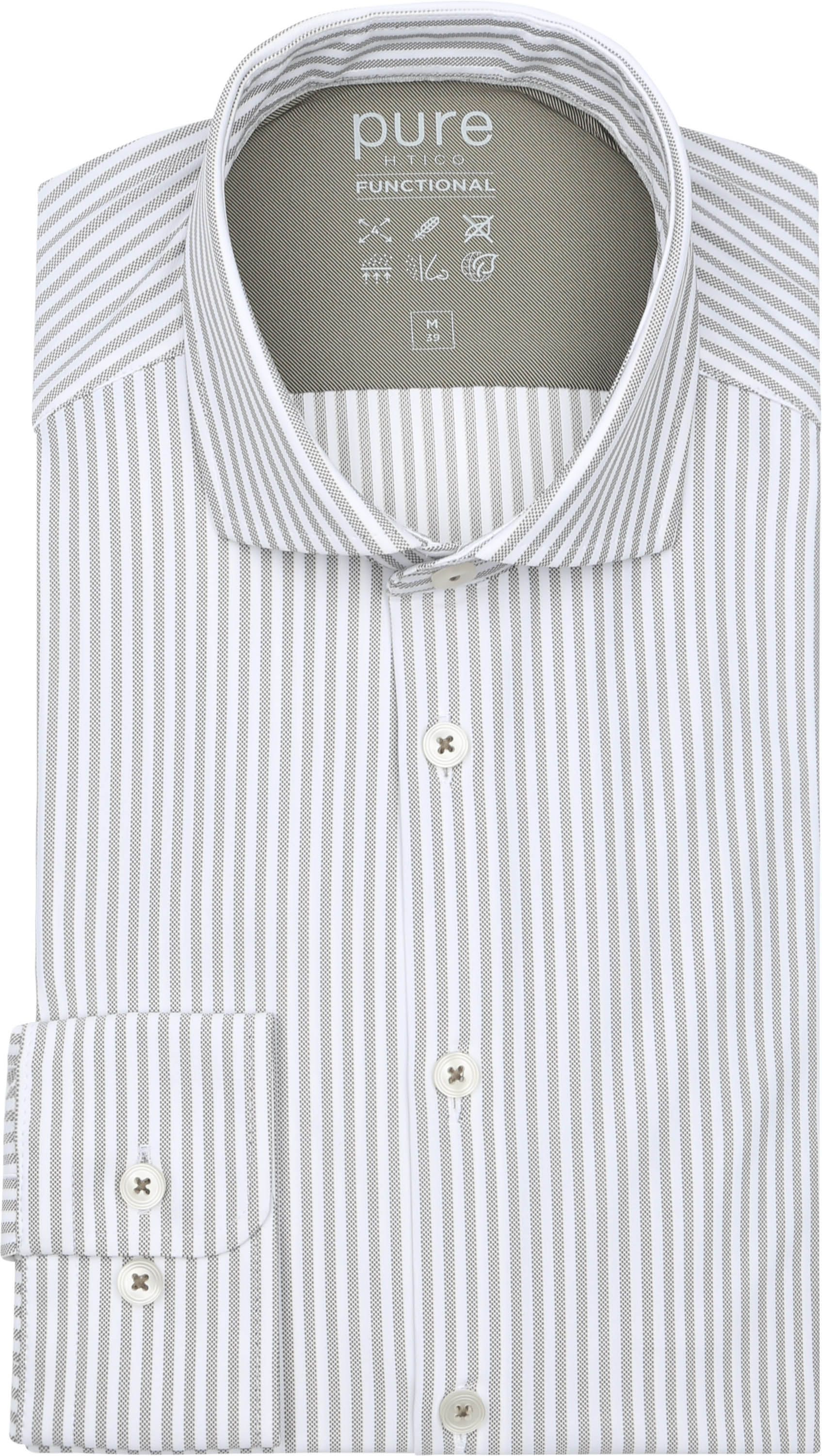 Pure Chemise The Functional Beige Rayé  E11302-21122-263 commander en ligne | Suitable