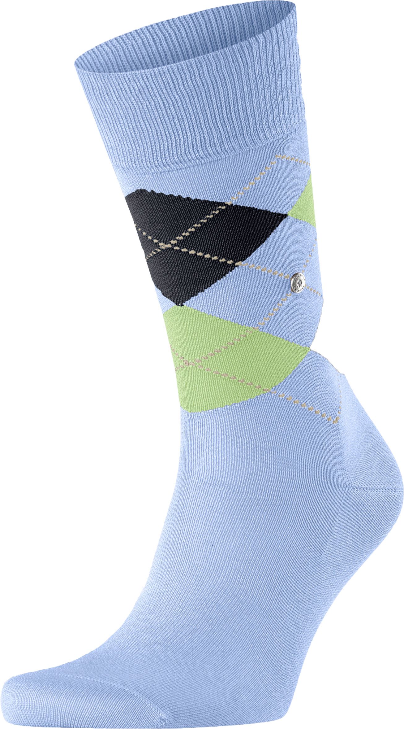 Burlington Manchester Socka Ruta Blå 6258 21088-6258
