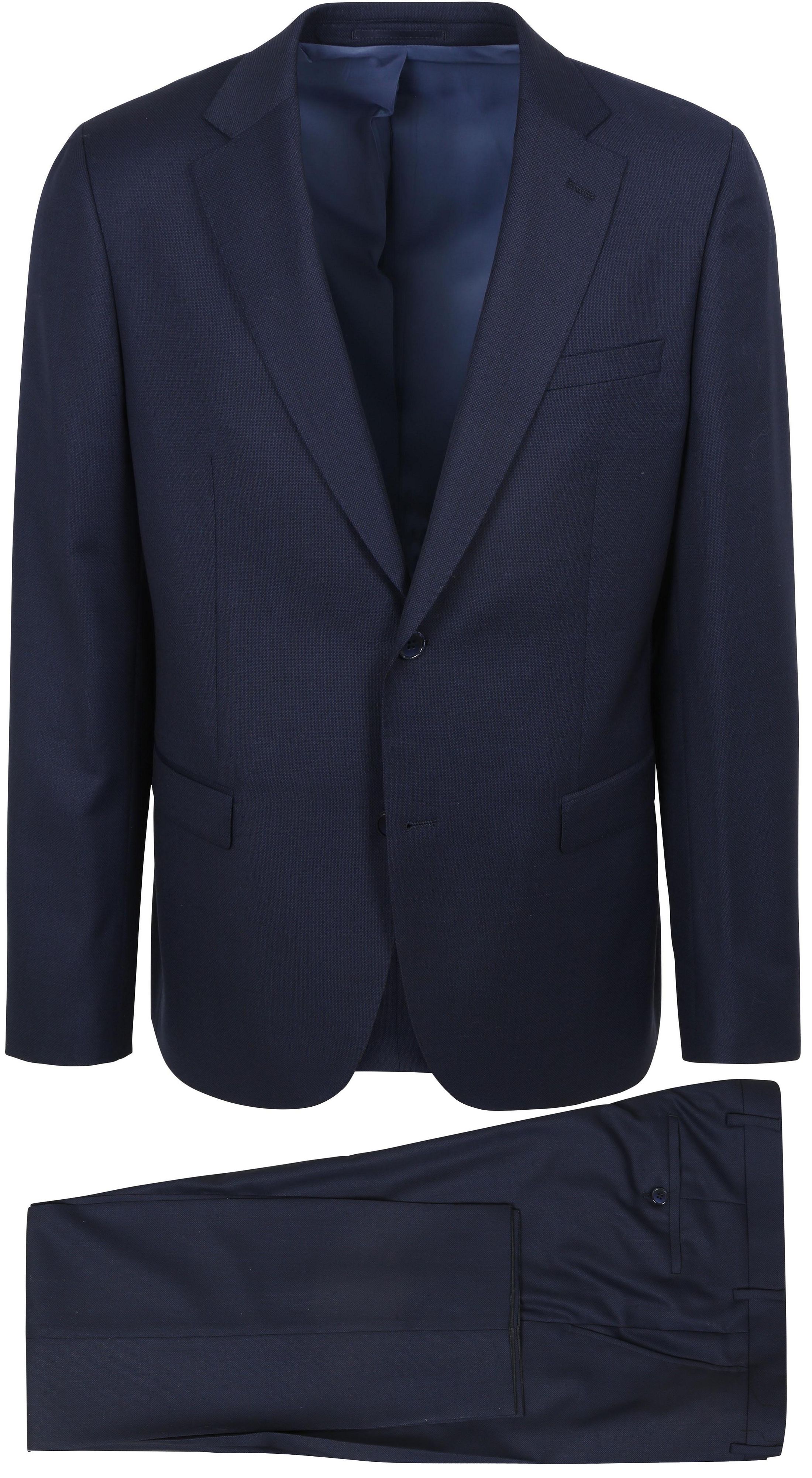 Suitable Kostym Birds Eye Ull Marinblå SU-WOLBEYE-STBL-26.01