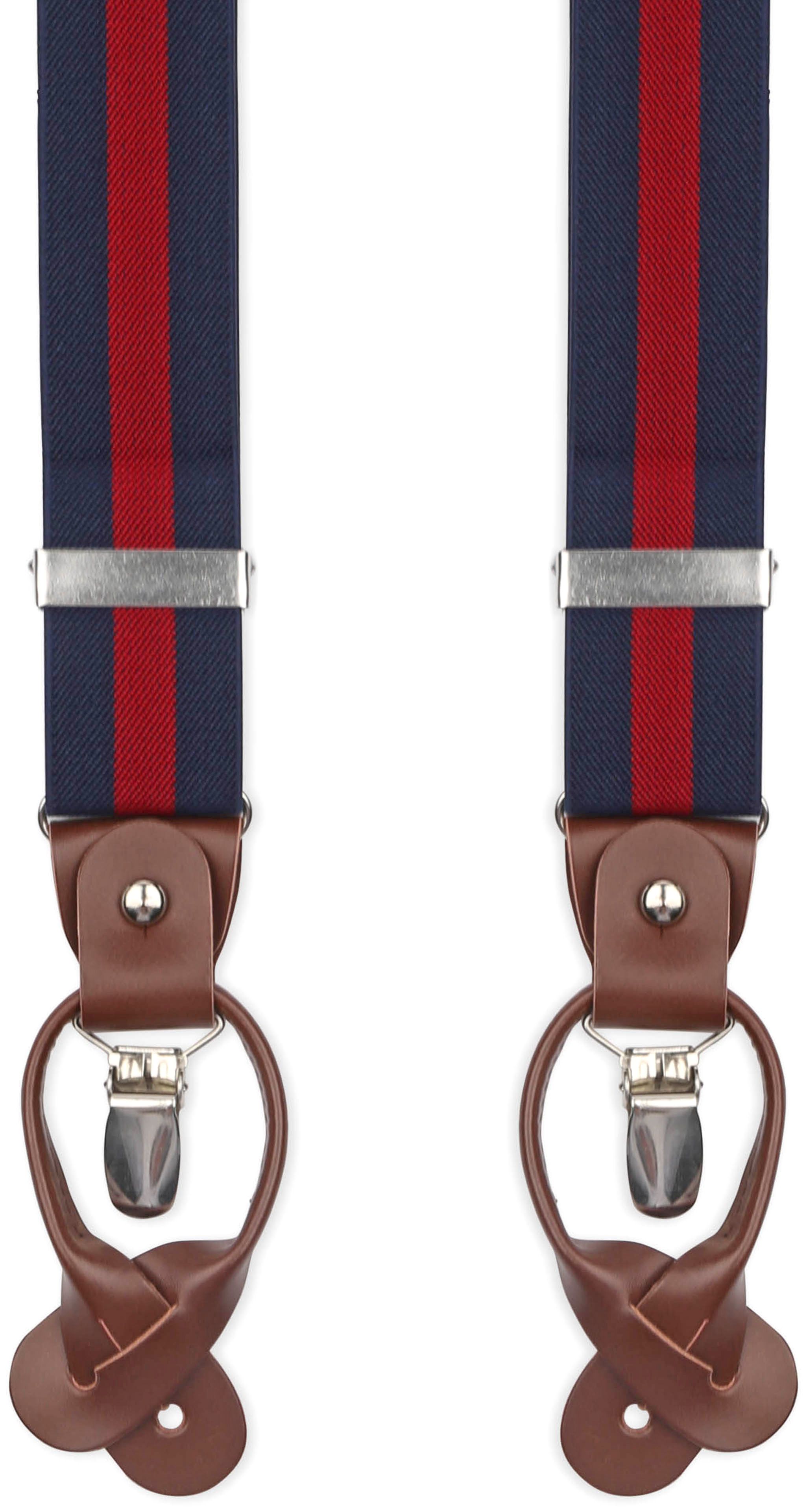 Suitable Luxe Bretellen Navy Streep Rood SUS-Y-LUX-3,5 cm stripe red/navy kopen | Suitable