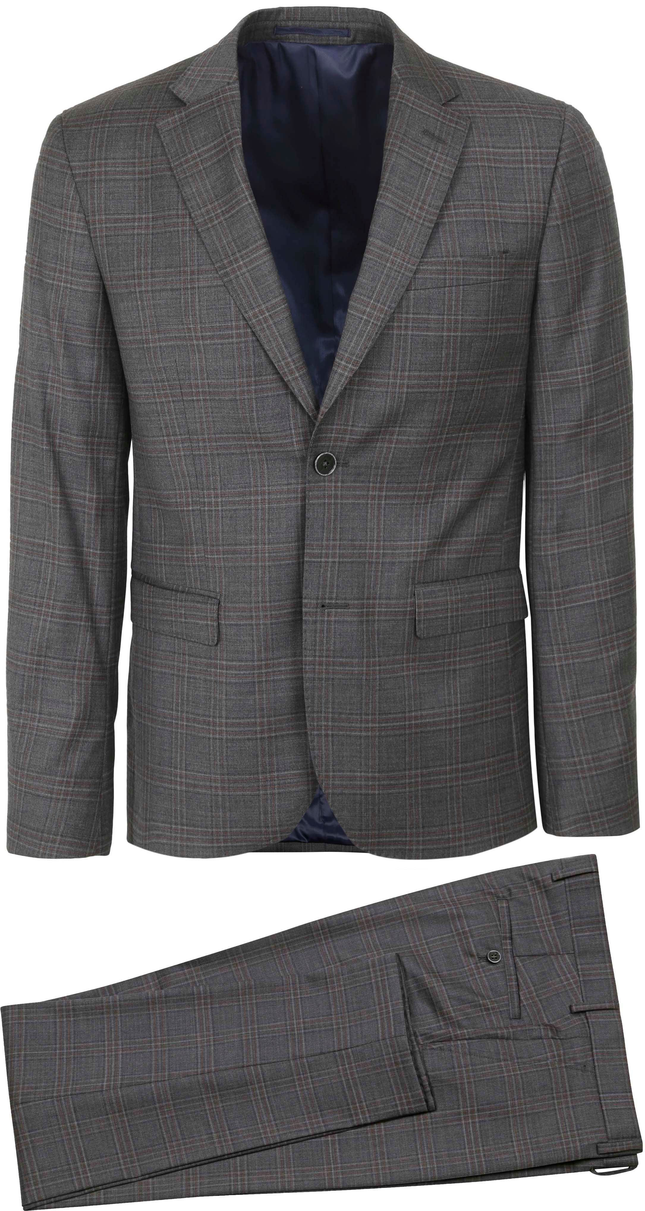 Suitable Anzug Toulon Wolle Check Grau Braun SPE223028TO36ST-940 kaufen | Suitable
