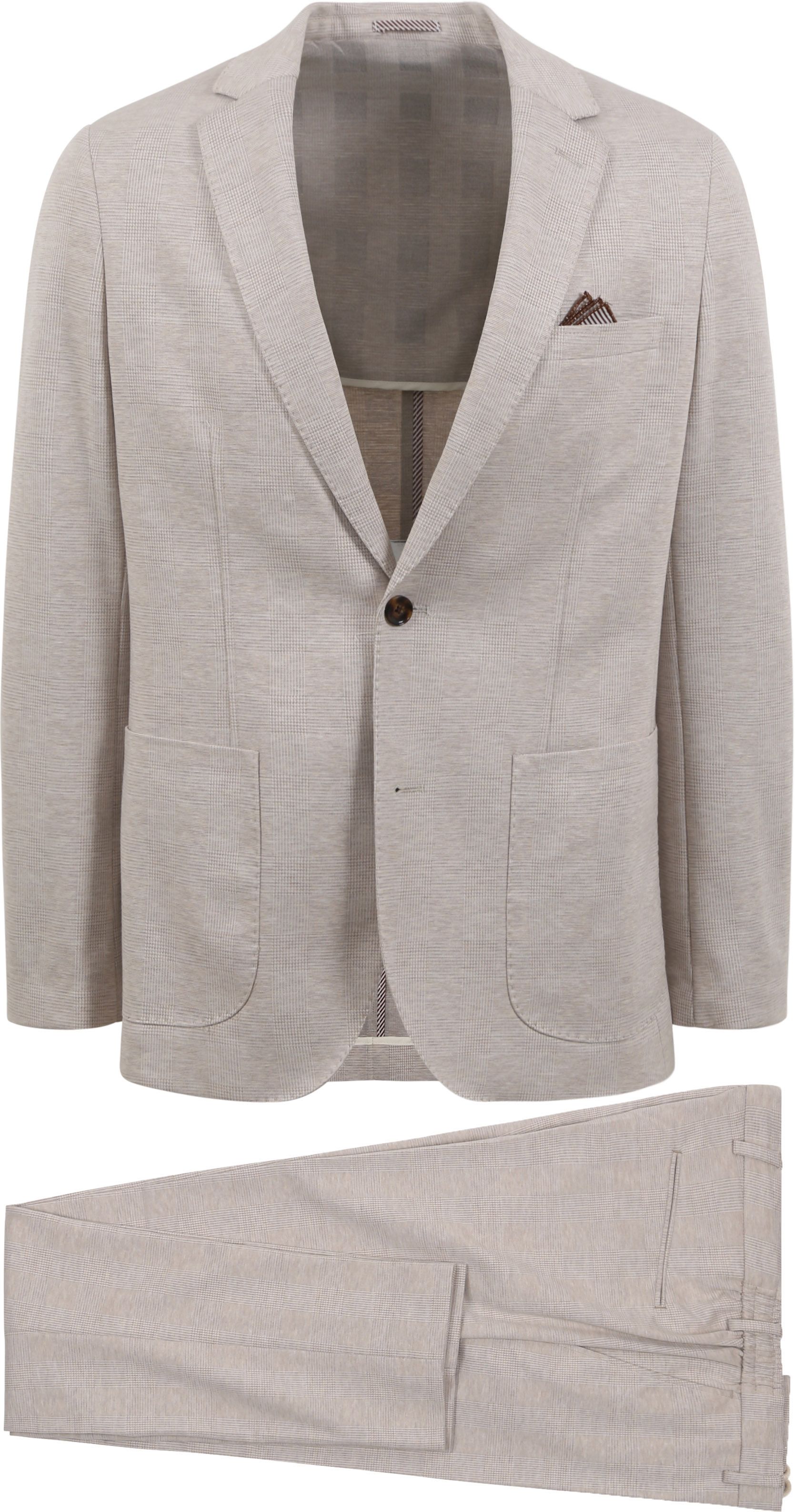 Suitable Suit Flex Checks Light Beige SPE231028FL07ST-820 sand order online | Suitable