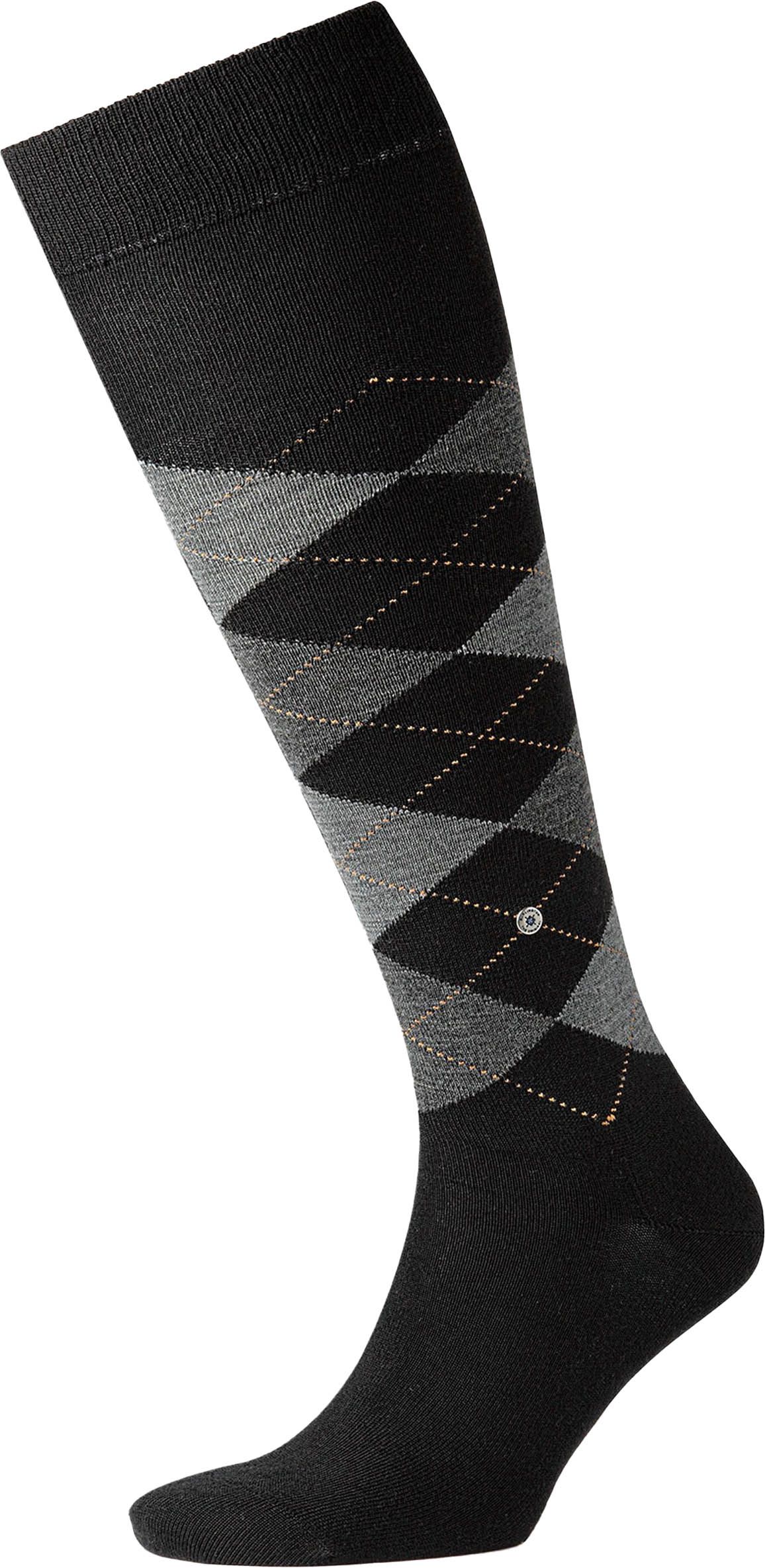 Burlington Edinburgh Kniestrümpfe Wool Blend Schwarz 3000 27082-3000