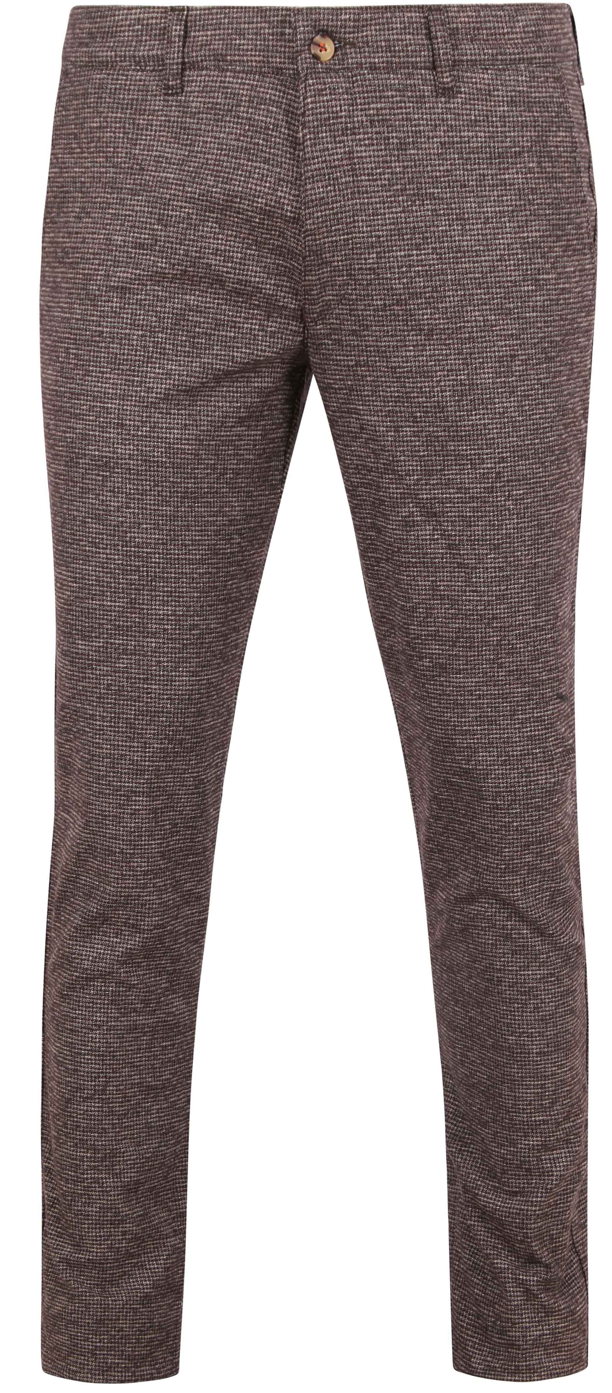 Suitable Pantalone Marrone 1-39-022 kl 530 brown check 