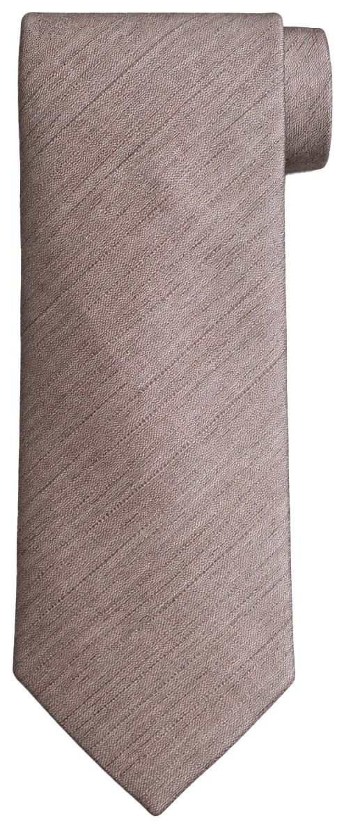 Suitable Zijde Stropdas Melange Bruin TIDELA-01 kopen | Suitable