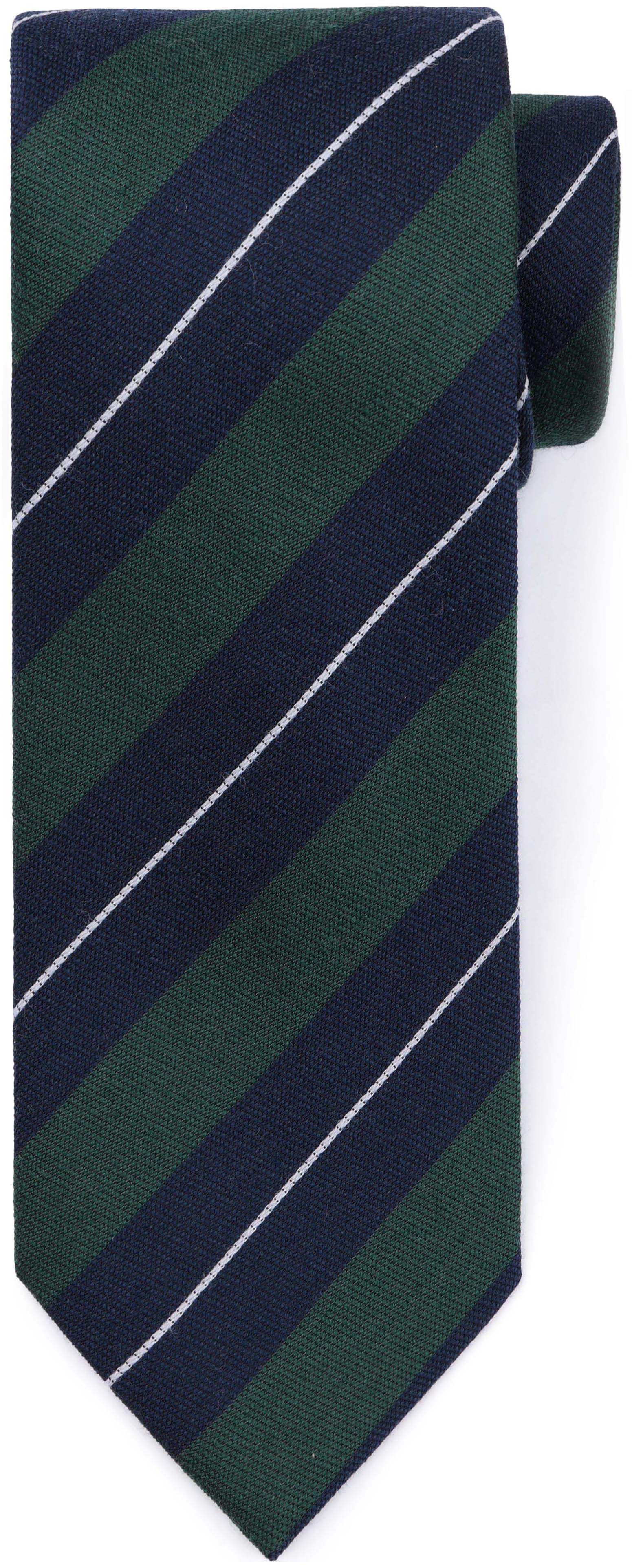 Suitable Stropdas Zijde Triple Stripe Donkergroen TI26-01 kopen | Suitable