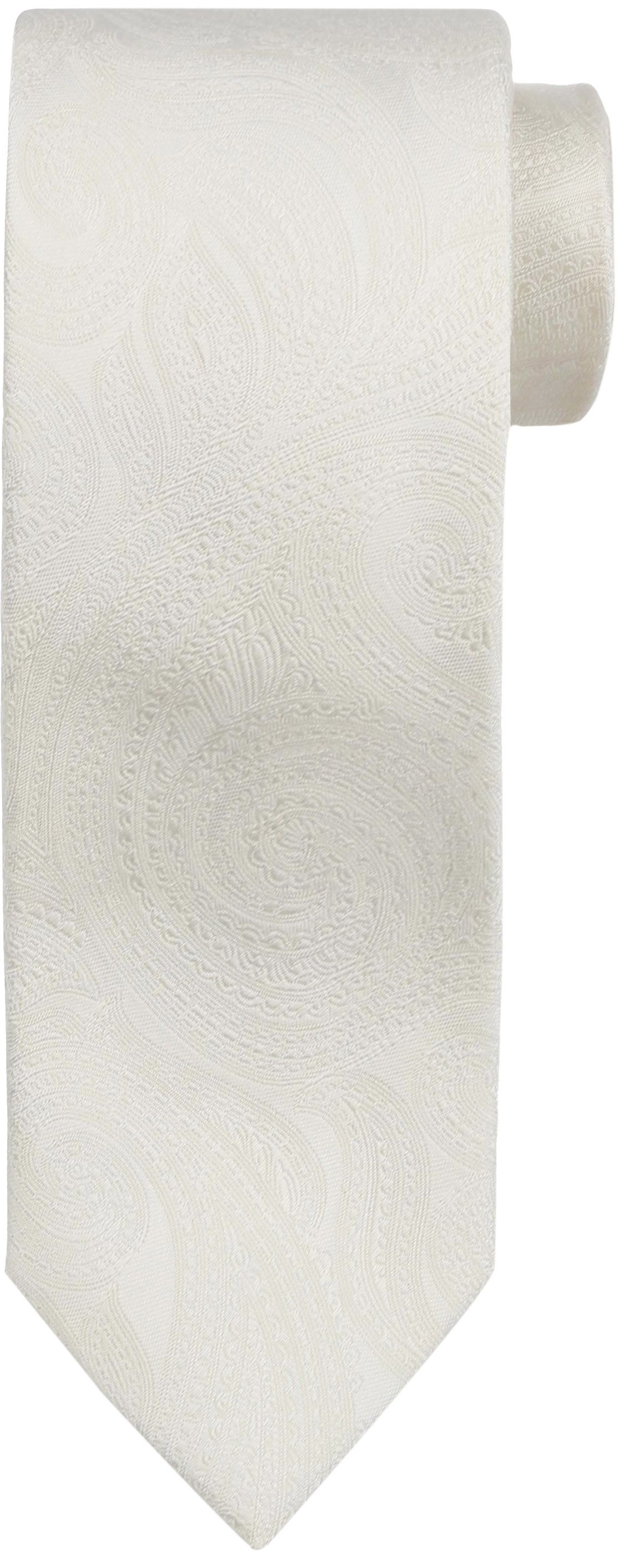 Suitable Bryllups Slips i Silke Paisley Off White TI25-03