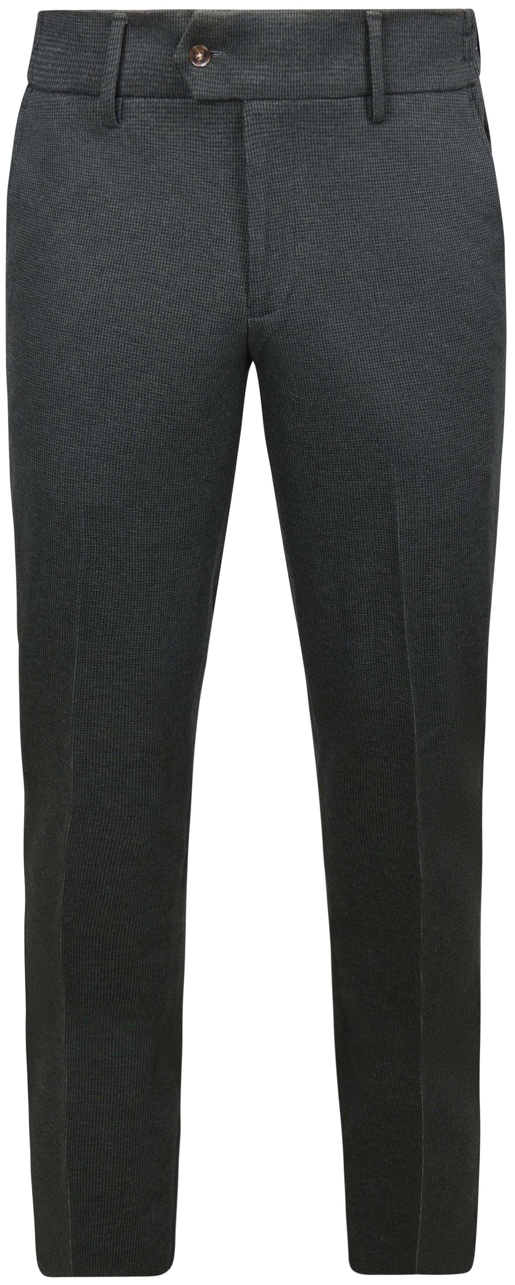 Suitable pantaloni eleganti Aiden pied-de-poule verde scuro SPE26304AI61ST-3018