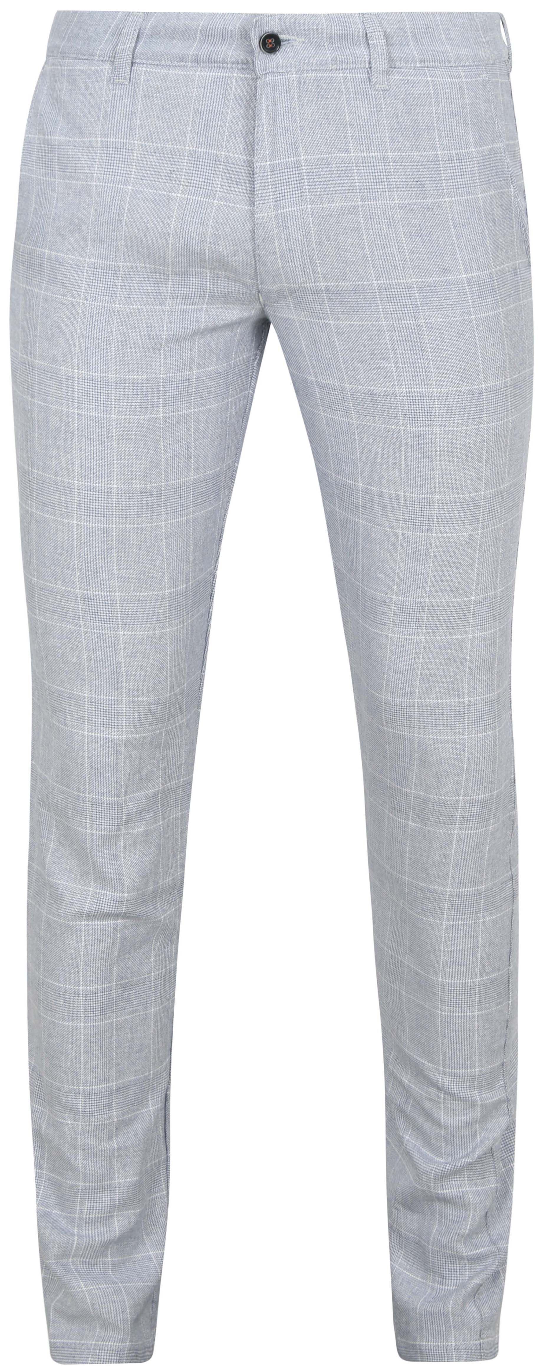 Suitable Chino Pico Ruiten Lichtblauw 1-81-416 603 Blue Check kopen | Suitable