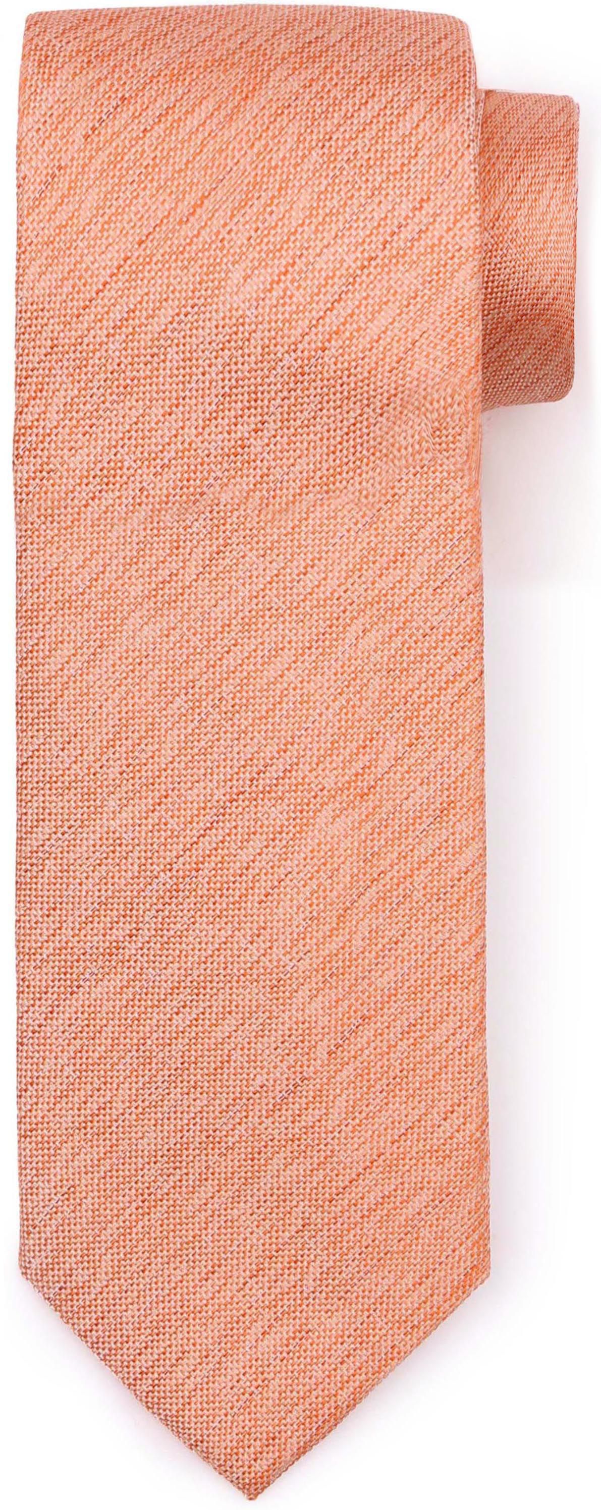 Suitable Cravatta Arancione K81-8 100% Silk Tie Orange Delave 