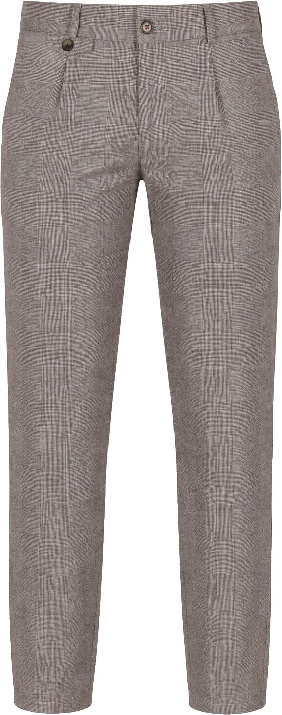 Køb Suitable Chino Pico Pleat Check Sand PA-STBL-PIFL-AW26.03 sandcheck | Suitable
