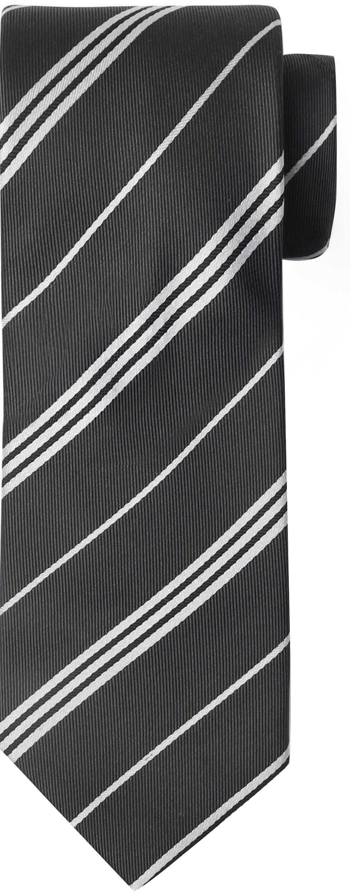 Køb Suitable Silkeslips Bred Grå Stribe FC22-20 Grey | Suitable