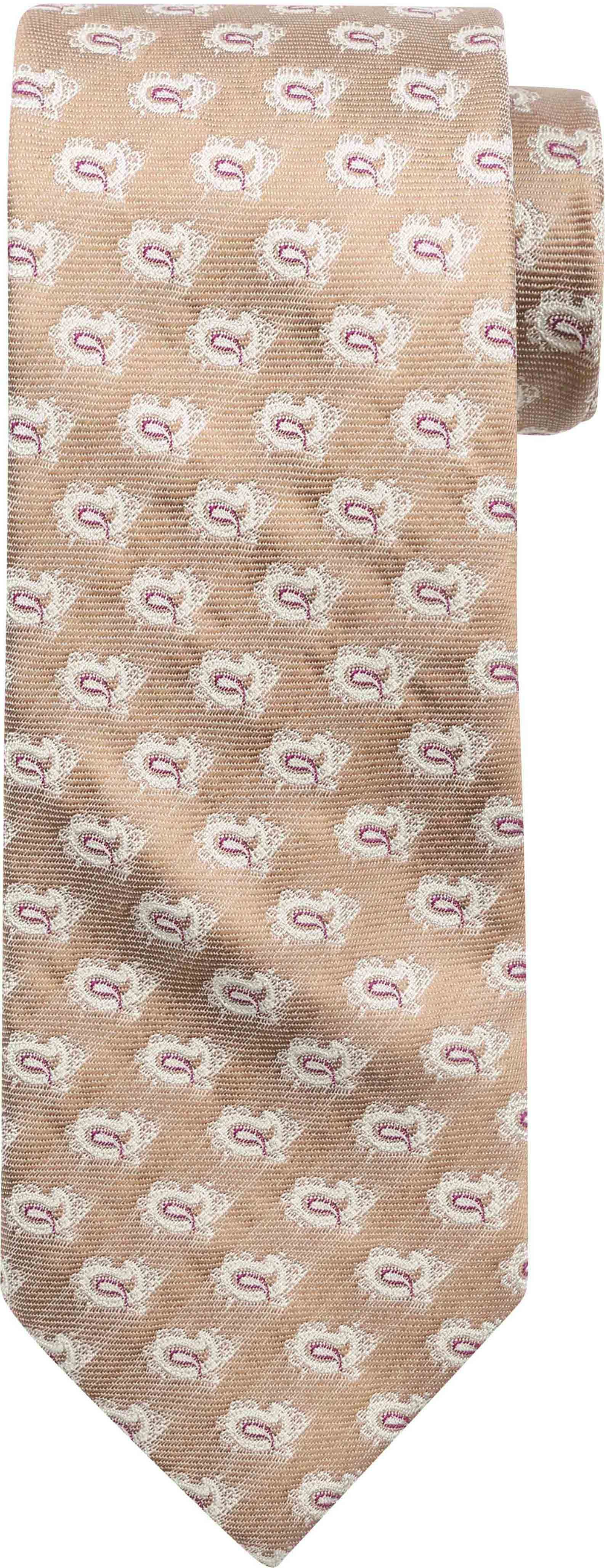 Suitable Cravate en soie beige à motif paisley TI24-11 commander en ligne | Suitable
