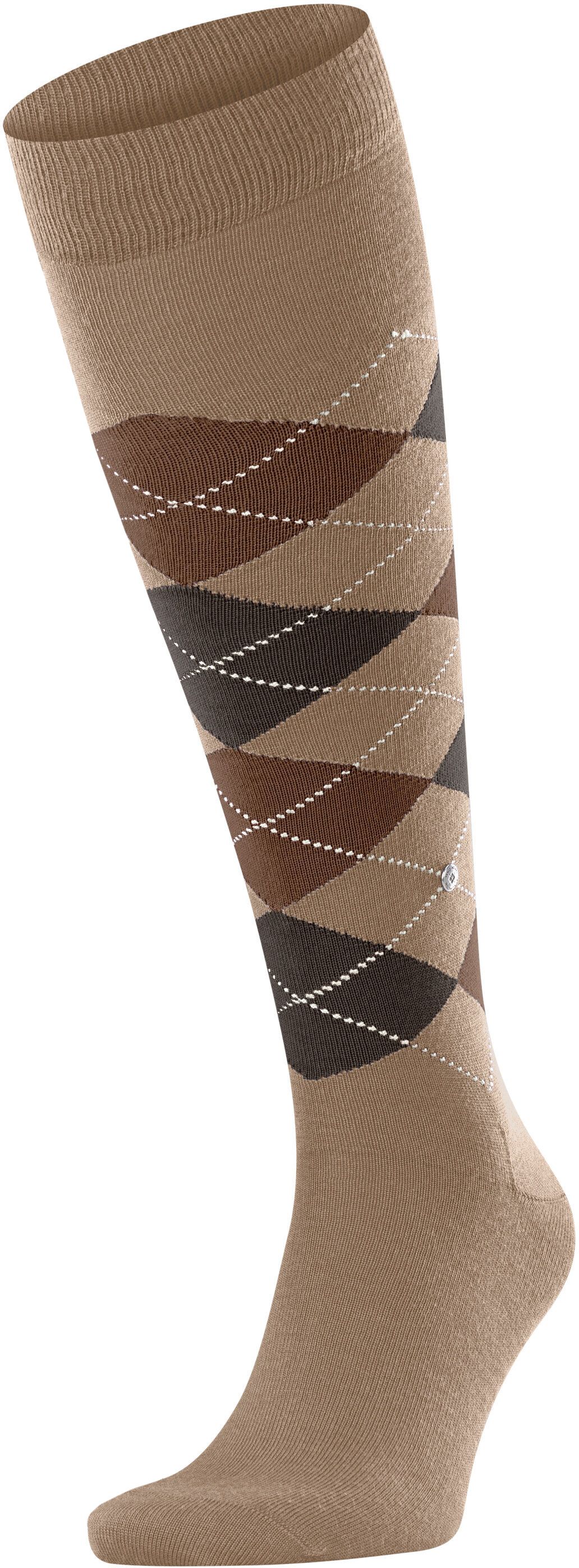 Burlington Edinburgh Knelang Sokker i ull, Beige 21725-5037