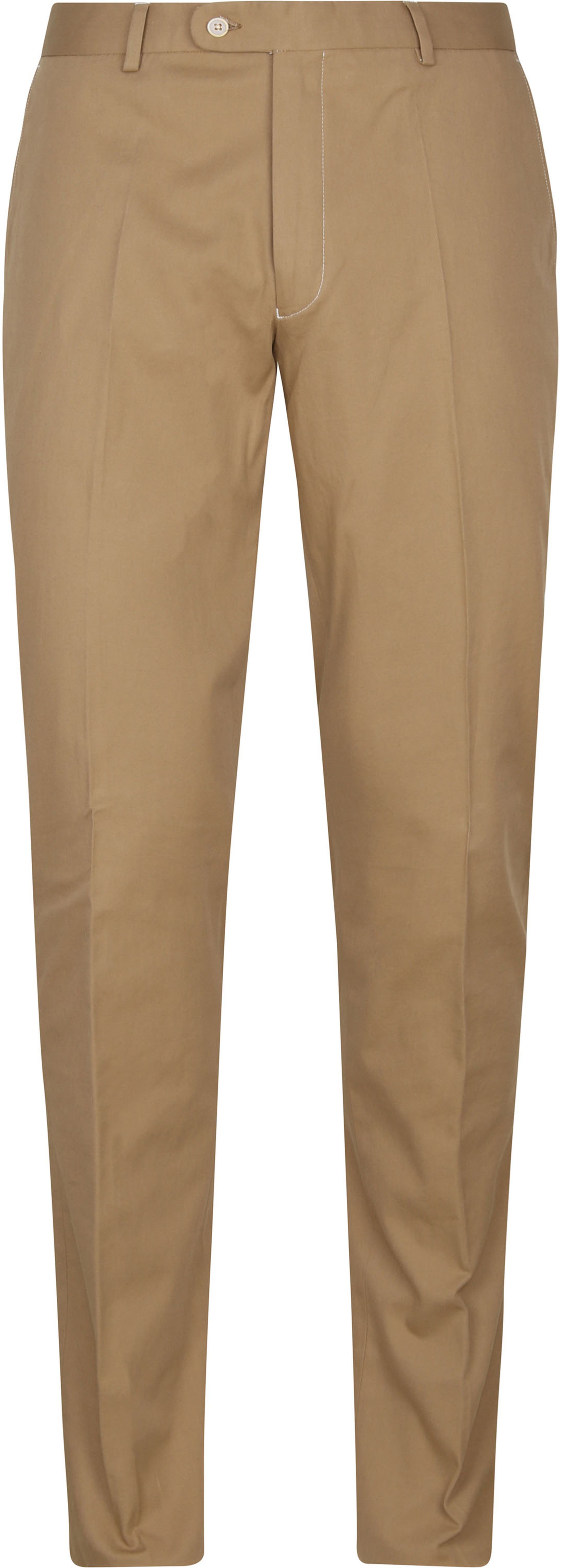 Passende bukser av bomull i khaki 0914700-308 Khaki Pantalon
