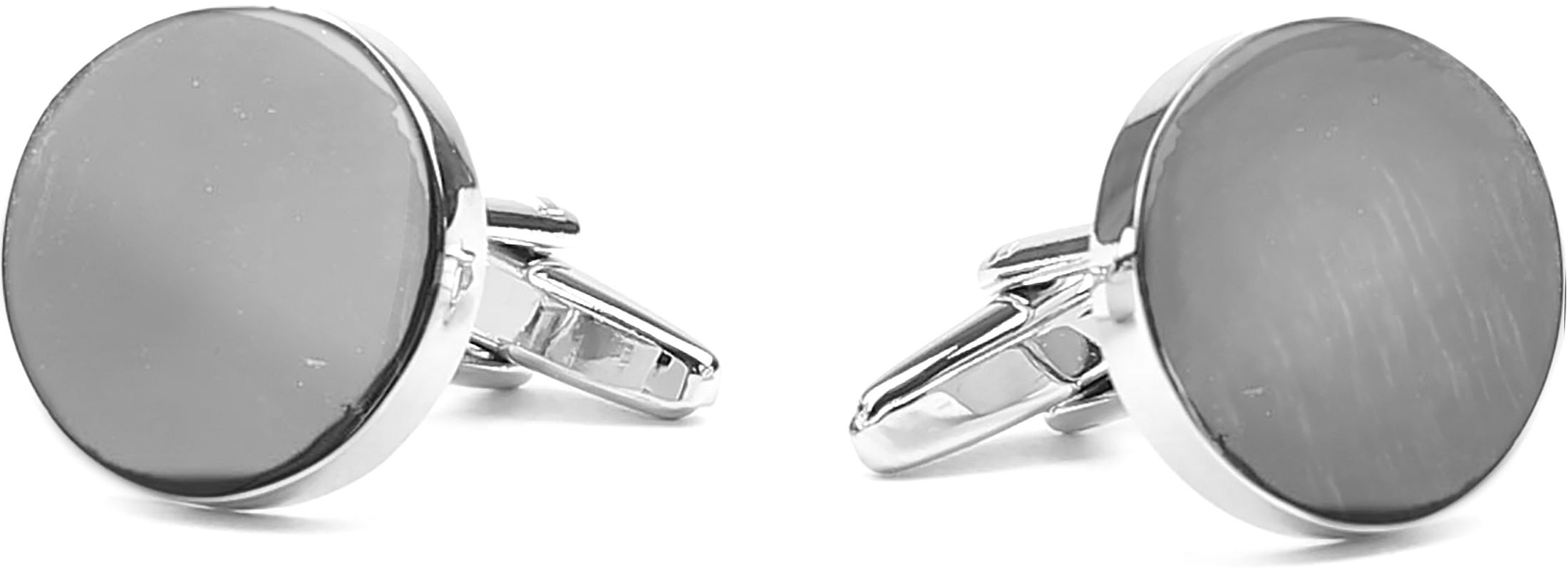 Køb Manchetknap Rund Sølv CL-31 Basic Silver | Suitable