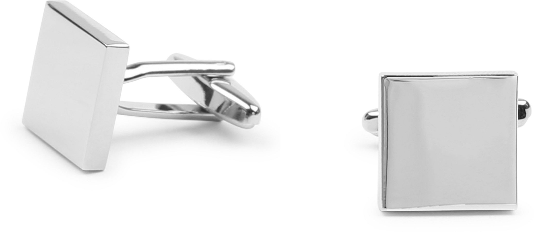 Manchetknoop Vierkant Glad Zilver  CL-22 Silver Square kopen | Suitable
