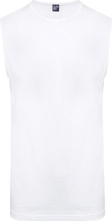 Alan Red Montana Linne Ärmlös Vit (2-pack)