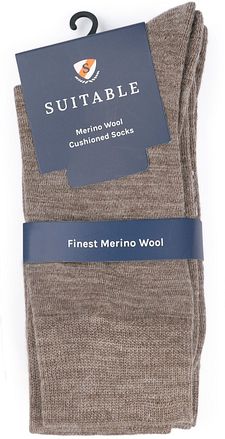 Suitable Merino Socks Taupe 6-Pack