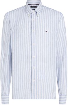 Tommy Hilfiger Shirt Linen Light Blue MW0MW38581-0A4 order online | Suitable