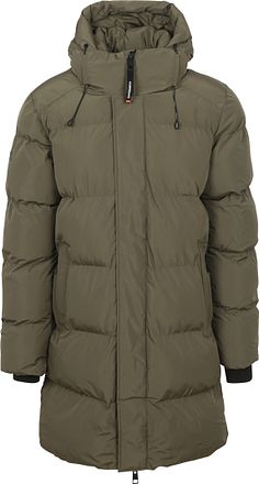 Superdry lang boblejakke med hette, svart