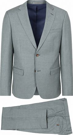 Suitable Sharkskin Kostuum Wol Groen