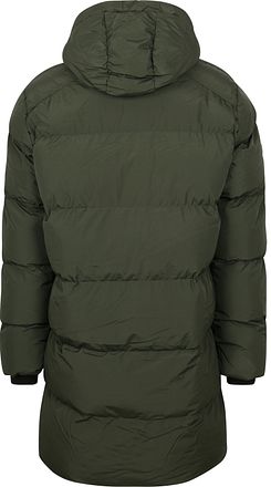 Superdry Lang Pufferjakke med hette Mosgrønn