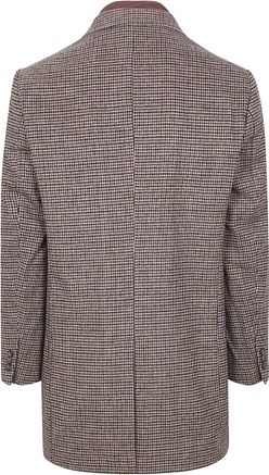 Suitable Coat Wool Pepita Beige Camel