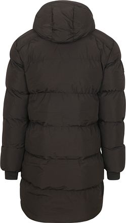 Superdry Lange Pufferjacke Hooded Schwarz