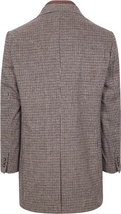 Suitable Coat Wolle Pepita Beige Kamel