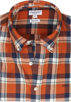 Chemise droite twill carreaux col boutonné Chemise droite twill carreaux col boutonné