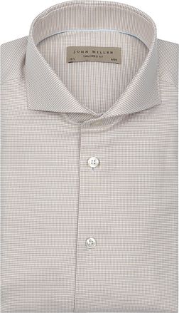 John Miller Shirt Small Check Beige
