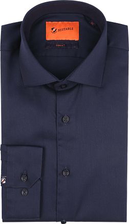 Suitable Skjorta Extra Lång Ärm Twill Navy