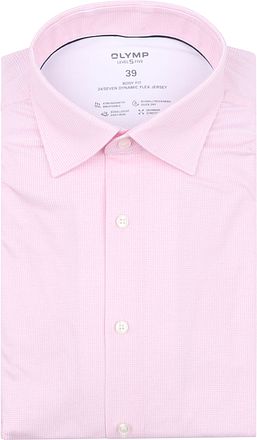 OLYMP Hemd Level 5 24/Seven Pied De Poule Rosa