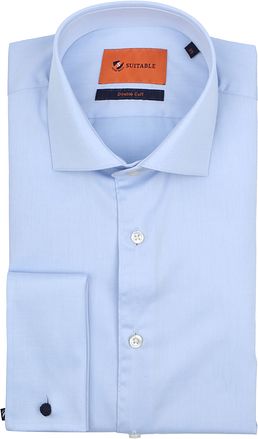 Suitable Chemise Double Poignet Bleu