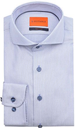 Suitable Chemise Jacquard Luxe Bleu