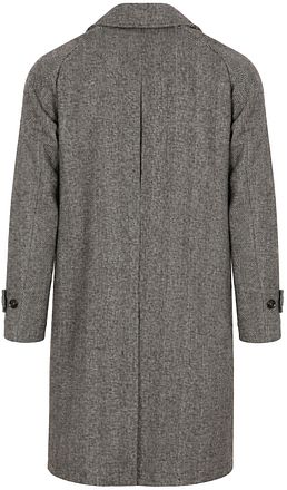 Suitable Coat Longsaddle Herringbone Brown