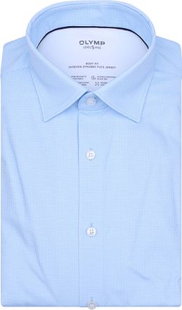 OLYMP Chemise Level 5 24/Seven Pied de Poule Bleu