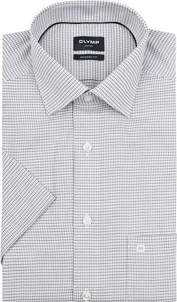 OLYMP Chemise Luxor Manches Courtes Imprimée Nougat