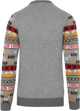 Herren Weihnachtspullover mit Weihnachtsmann LED Licht