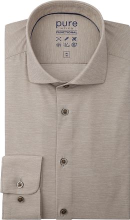 Pure Skjorta Melange Beige